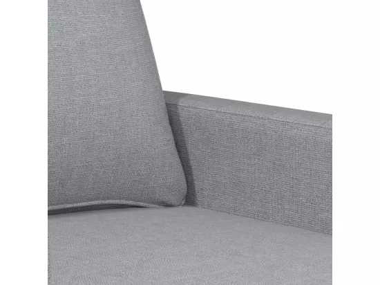 Ensemble de canapés 4 pièces avec coussins Gris clair Tissu