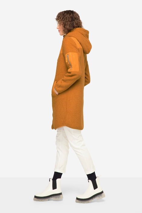 Hoodie-Jacke, Teddyfleece, Kapuze, Langarm, OEKO-TEX