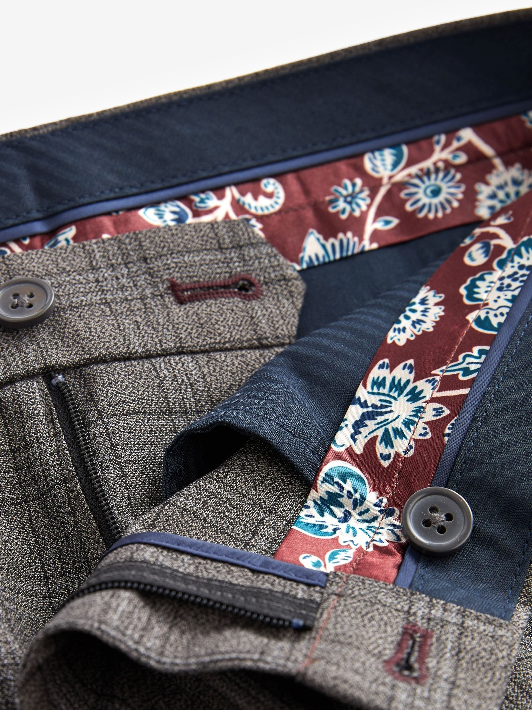 Grijs geruit - Skinny - Geruite modieuze broek