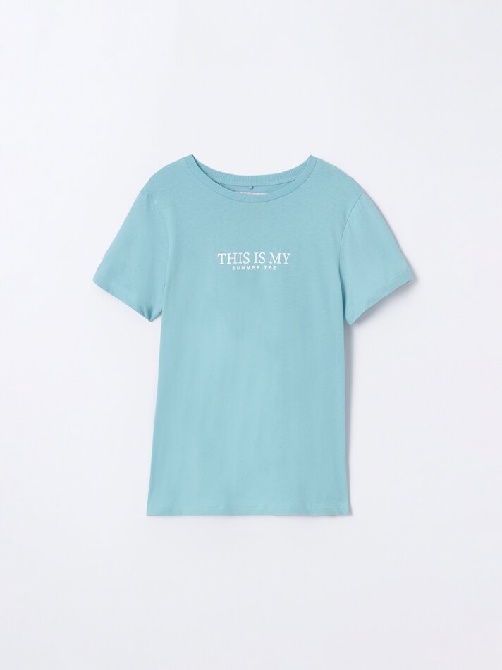 Pacote com 2 camisetas estampadas - Brancas/Laranja