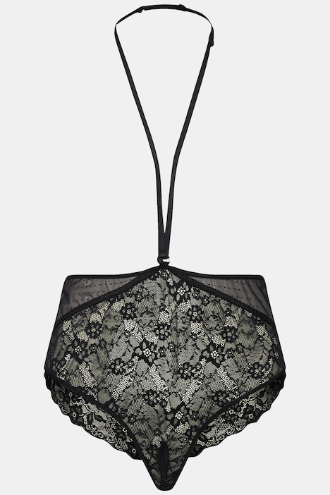 Brazilian-Slip, Spitze, Straps, Ouvert-Öffnung