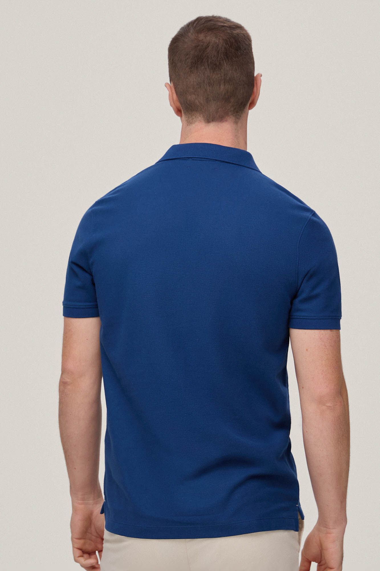 Polo slim fit anti-odor - Azul