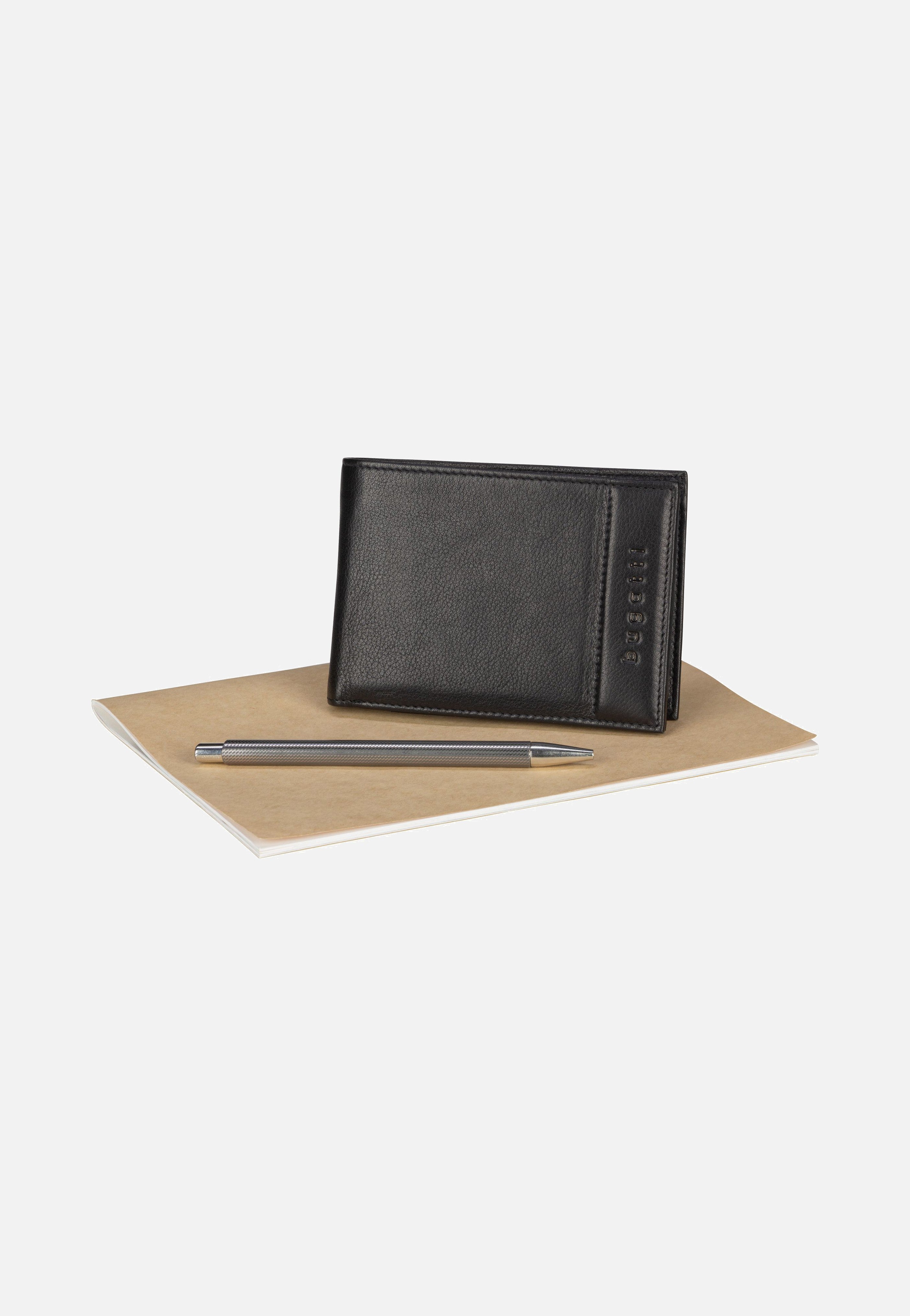 Nome Horizontal with Flap II Schwarz - Portemonnaie