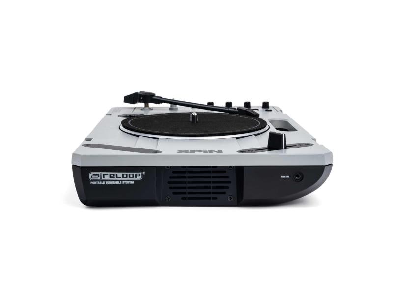 Reloop Plattenspieler Spin Grau Mobiles Schallplatten-Vergnügen an jedem Ort