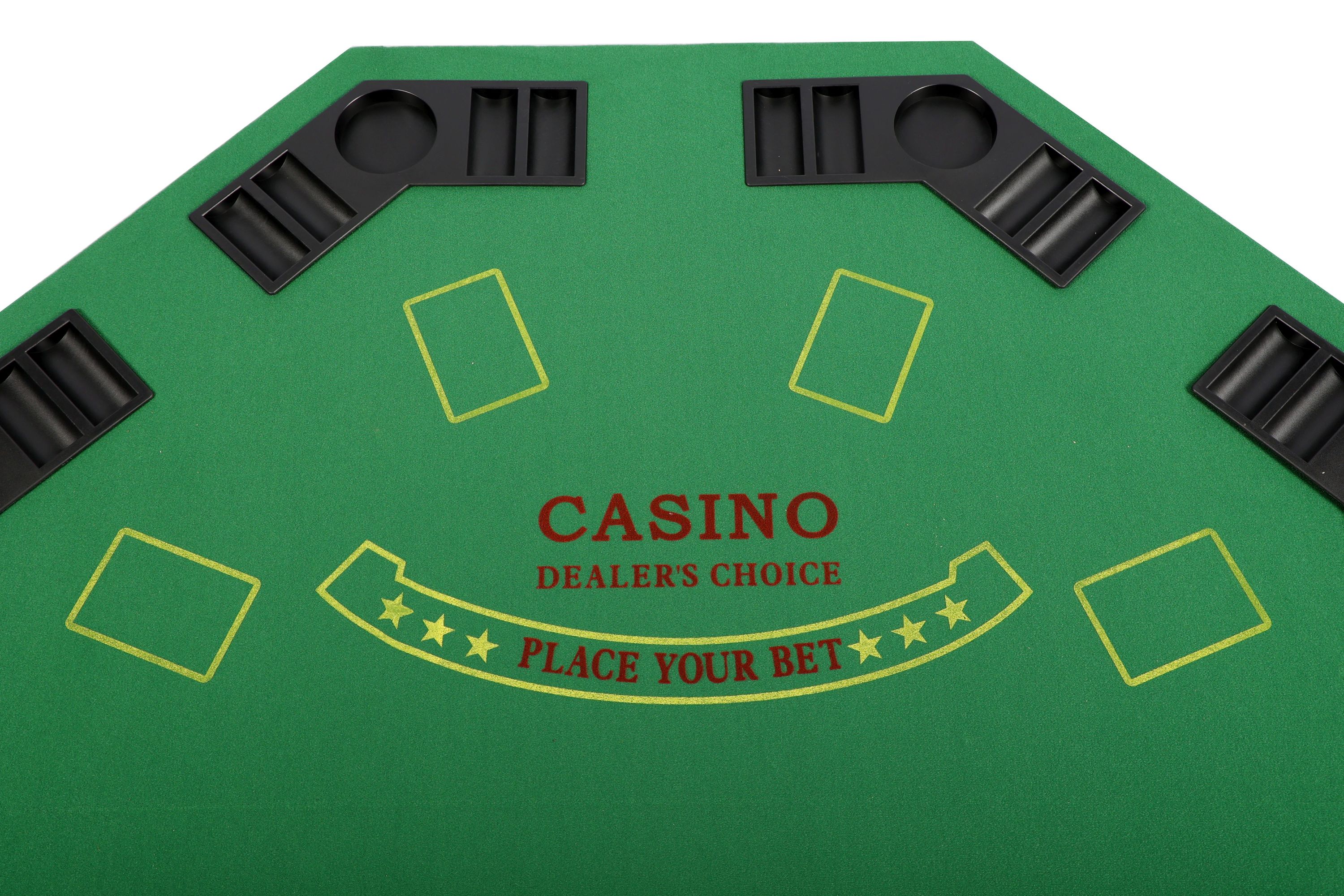 Poker Tischauflage klappbar achteckig für 8 Spieler