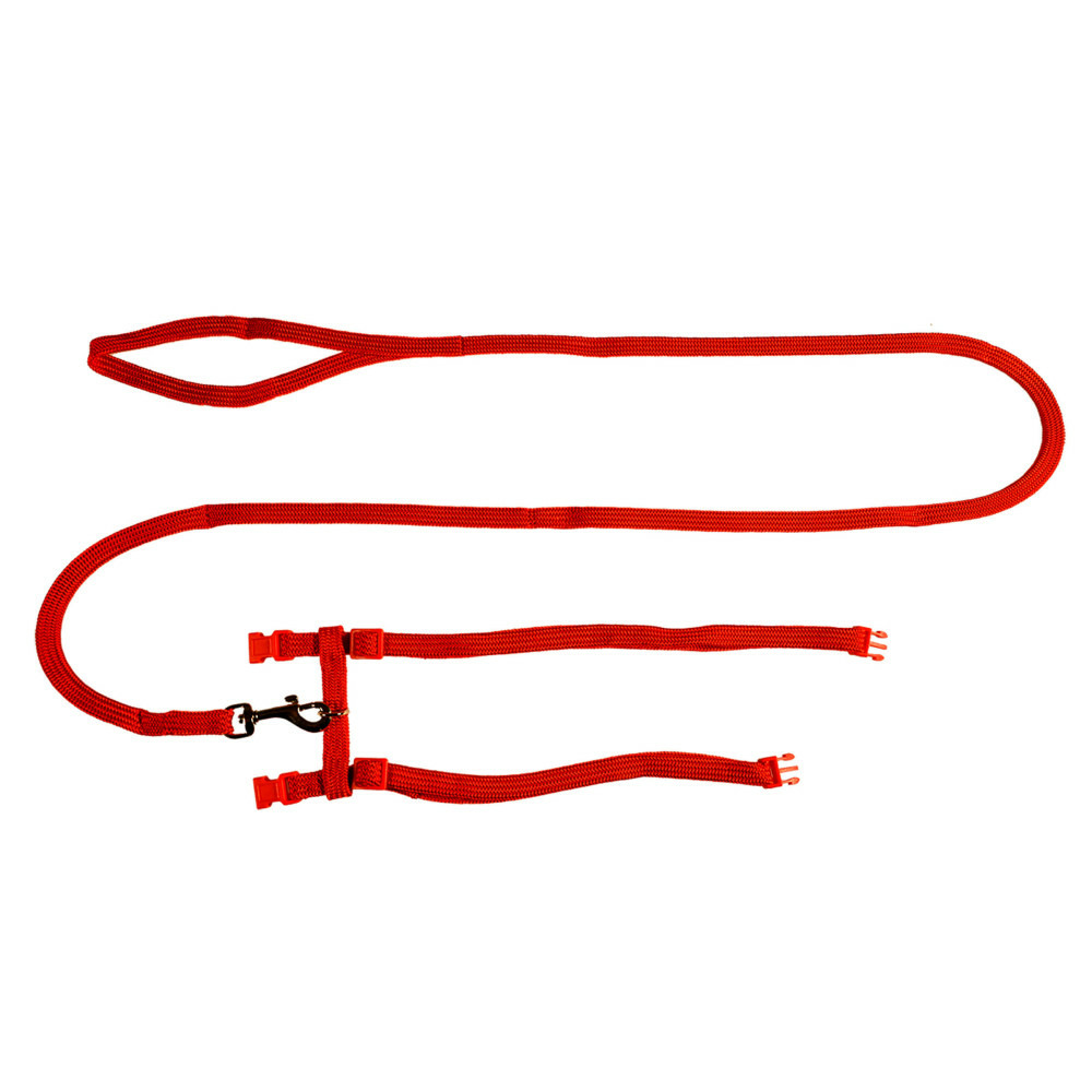 Harnais rouge avec laisse 1.20m, classic, pour chat