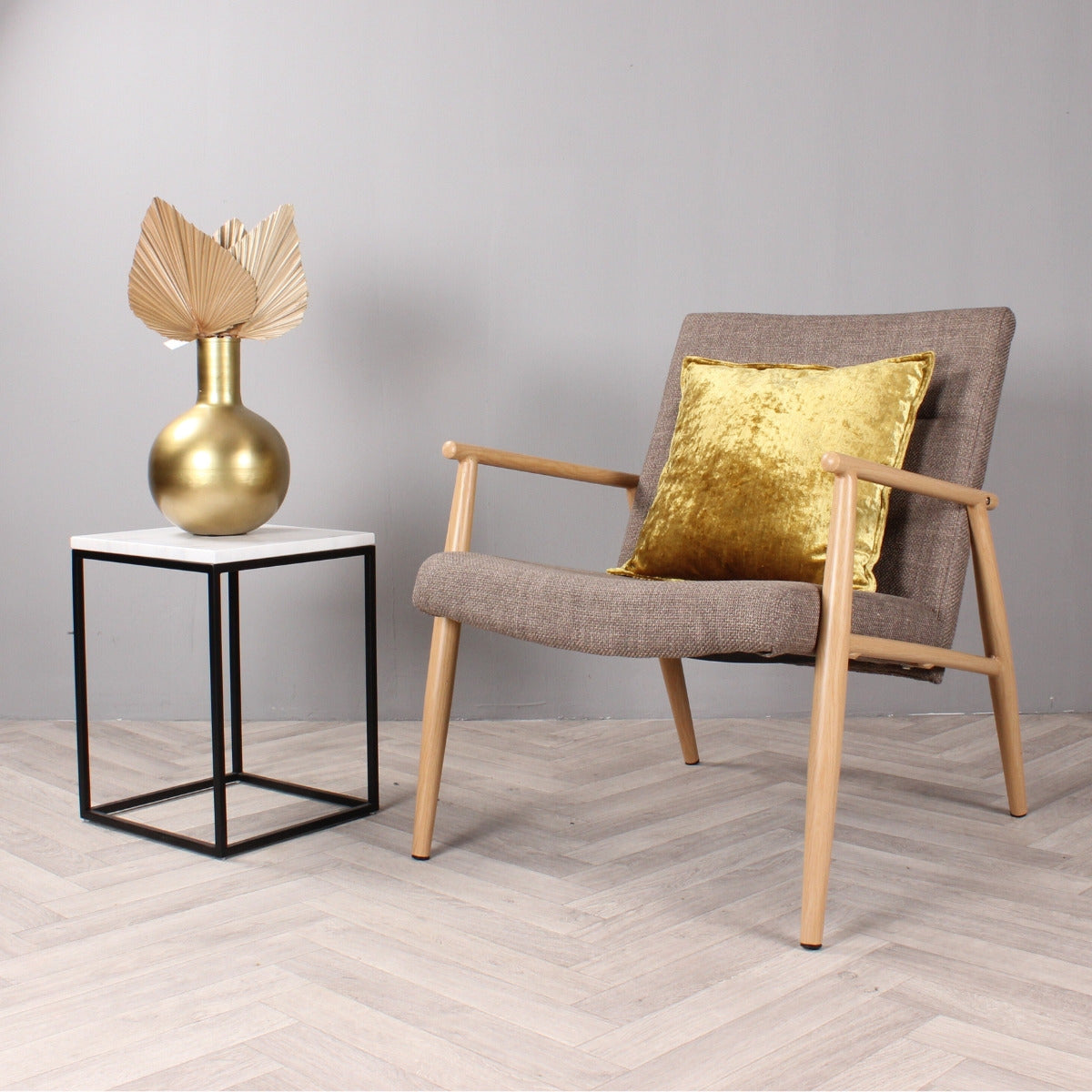 DS4U - Daniel fauteuil houten frame - bruin