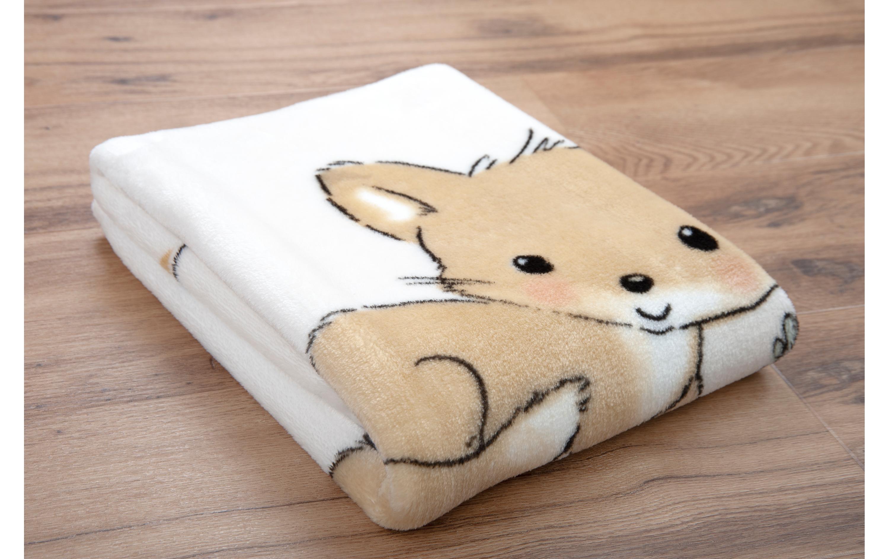 Kuscheldecke Waldfreunde 75 x 100 cmMicrofaser-Flauschdecke für Babys