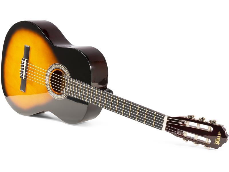 MAX Konzertgitarre SoloArt Set Sunburst Klassische Gitarre mit Zubehör