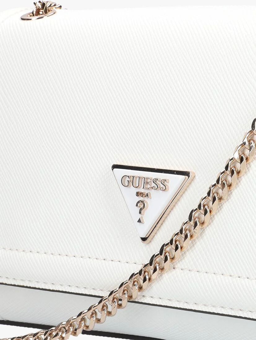 GUESS witte guess schoudertas noelle convertible xbody flap