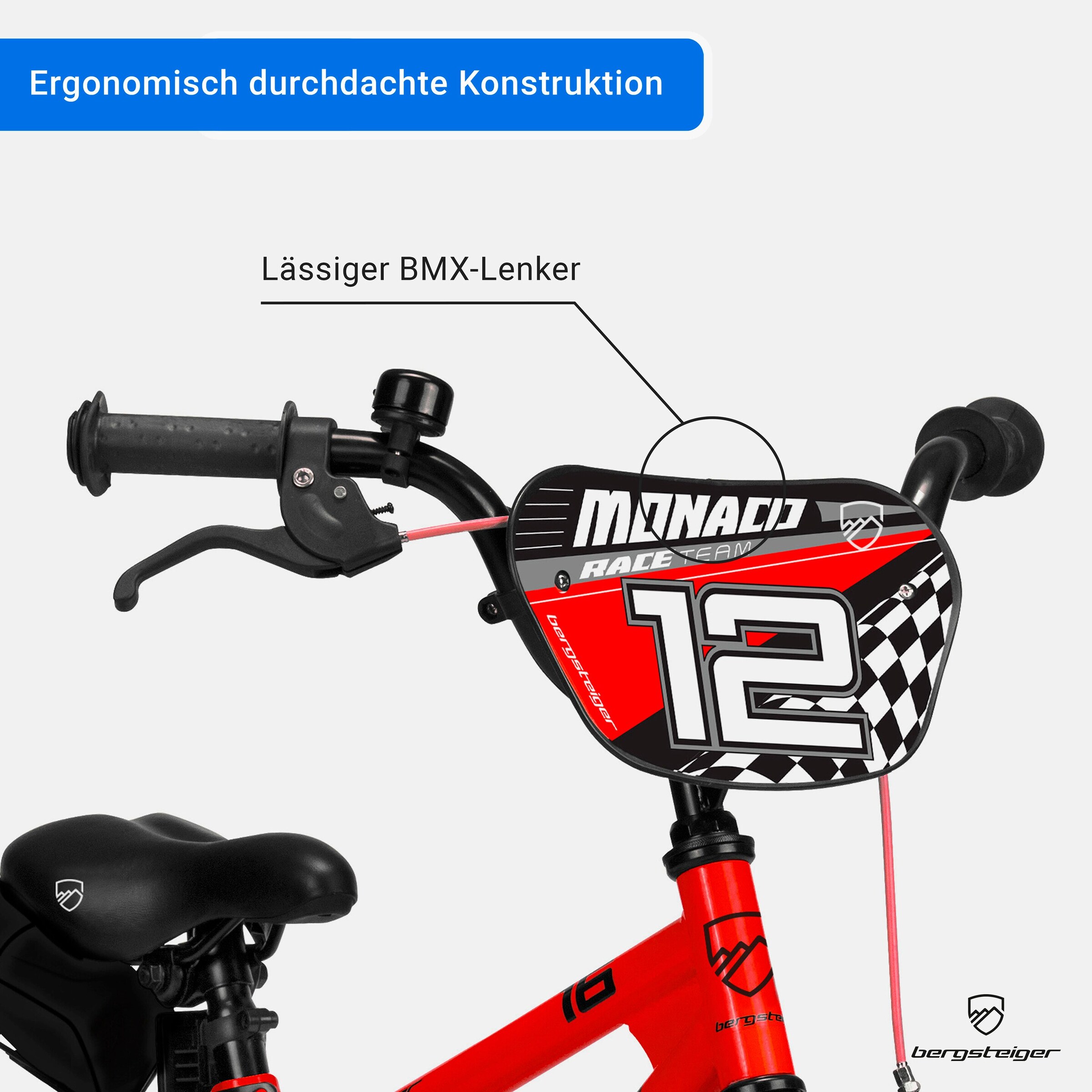 Bergsteiger Kinderfahrrad Monaco 20 Zoll | racing red