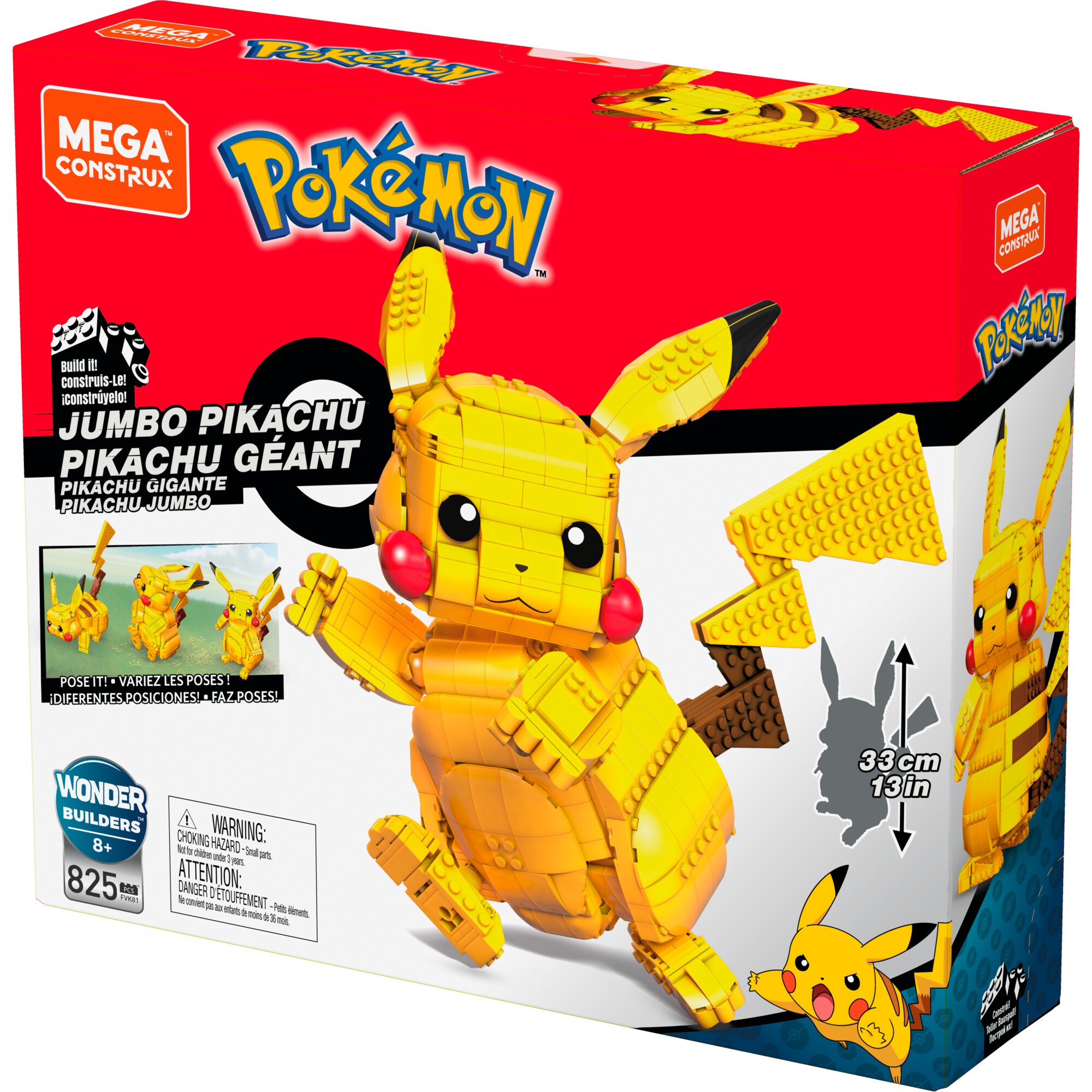 Mattel Konstruktionsspielzeug Pokémon Jumbo Pikachu