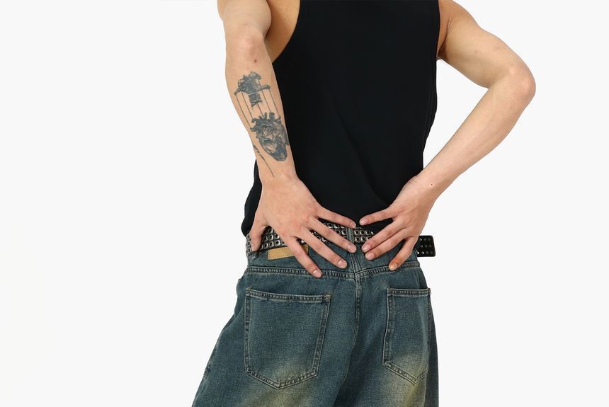 Meiksip - Lage taille rechte pijpen losse jeans