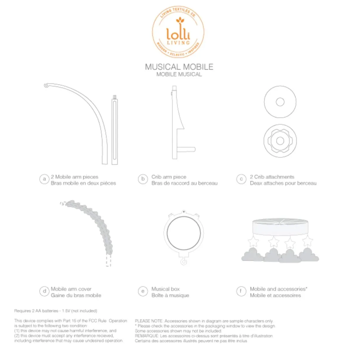 Living Textiles Mobile Musical - Oiseaux