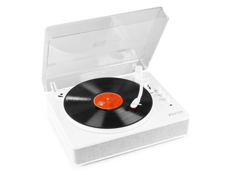 Fenton Plattenspieler mit Bluetooth RP162 Weiss Retro Plattenspieler mit Bluetooth, USB-Player und Umwandlungsmöglichkeit für Schallplatten