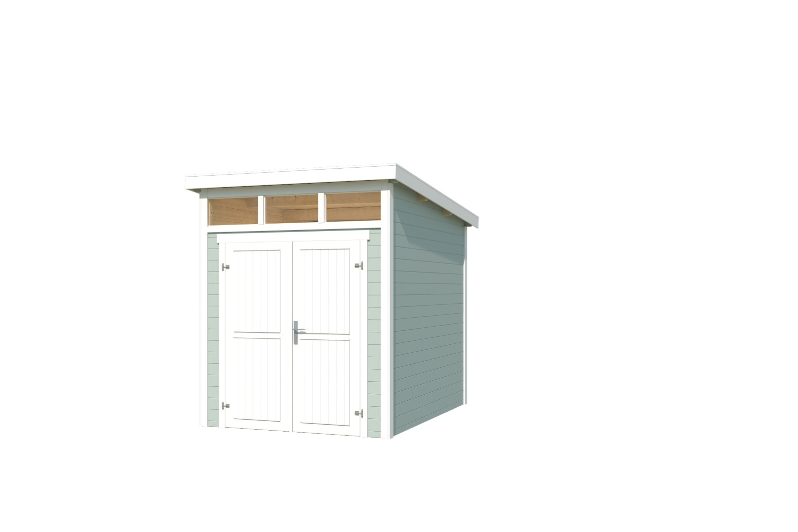 Gartenhaus KIBO 2 - gletschergrün - Fichte massiv - 200x250 cm