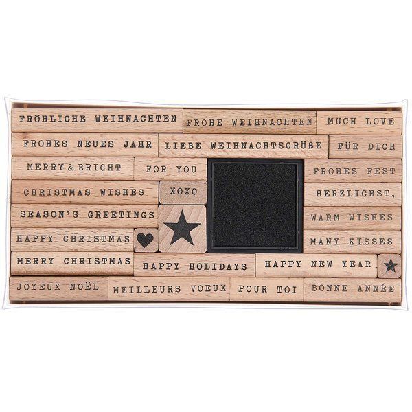 Stempelset Merry Christmas, Typewriter FSC 100%