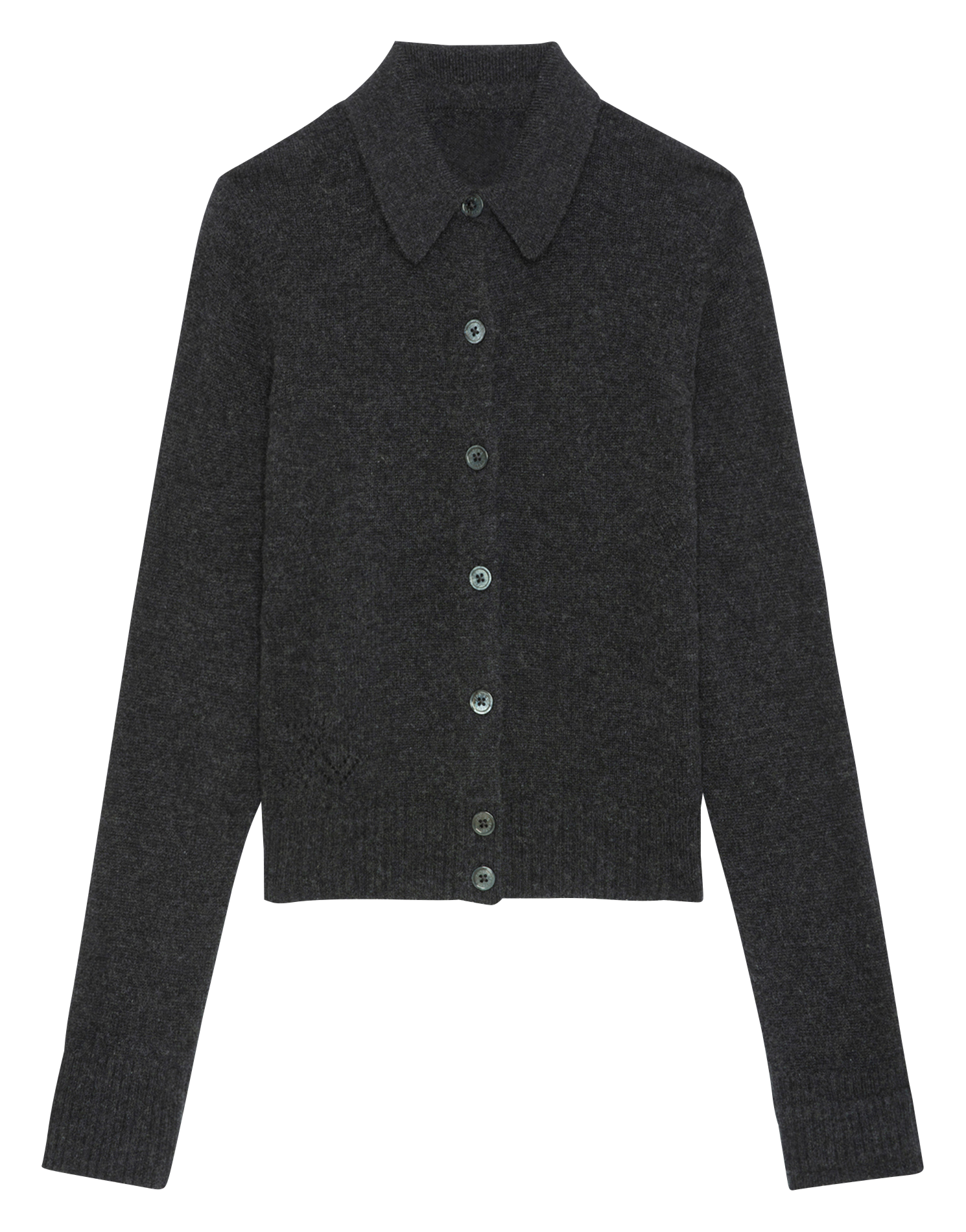 VOLTIA - Cardigan droit en cachemire | Gris