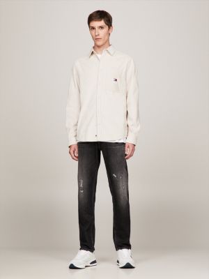 Camisa de veludo cotelê grosso com modelagem relaxada