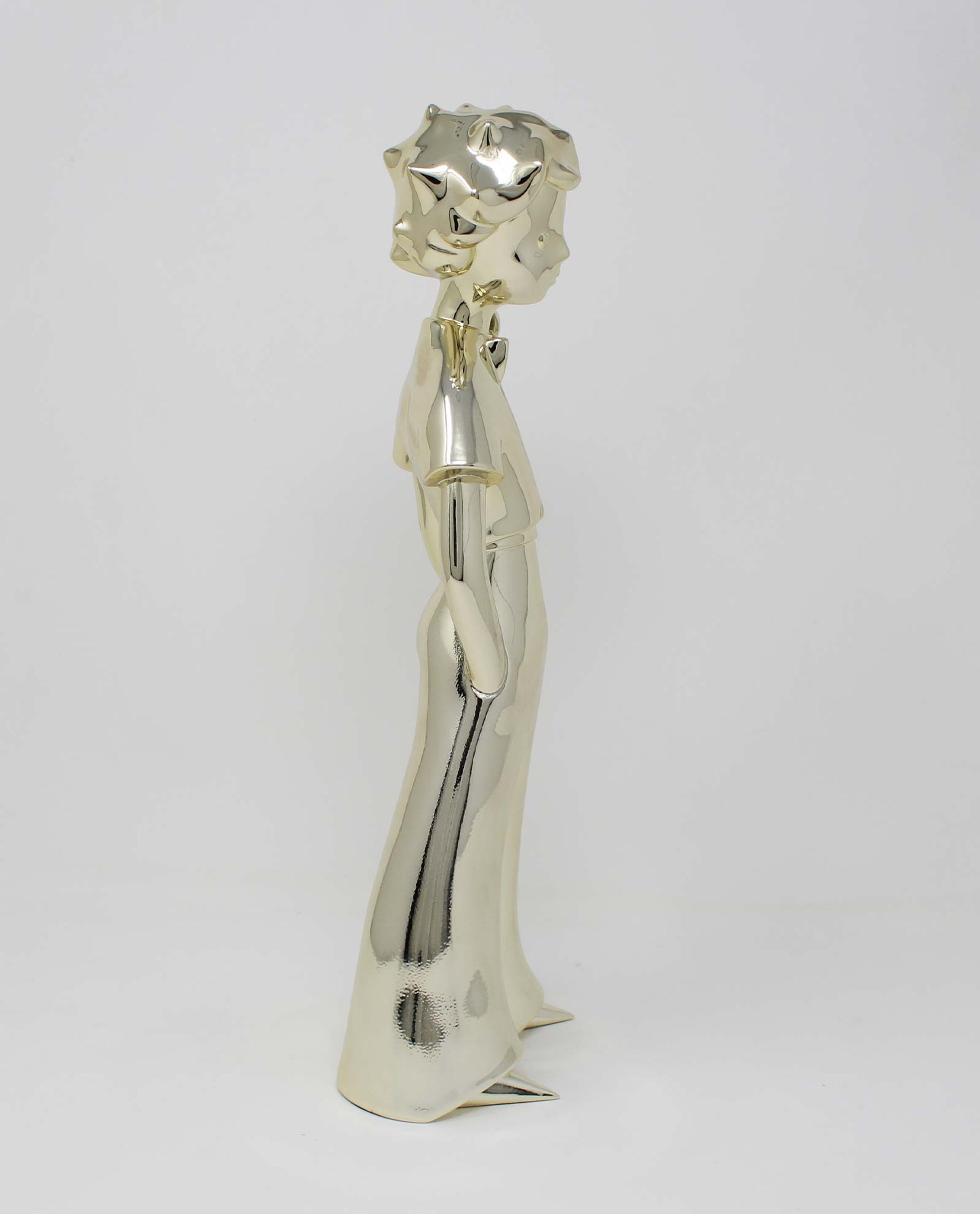 Der kleine Prinz 30cm chrom gold Figur