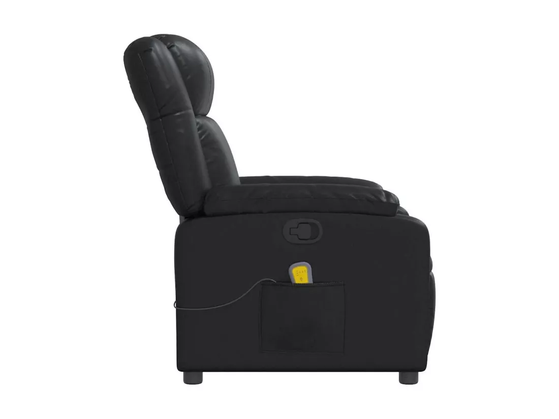 Fauteuil massant inclinable Noir Similicuir