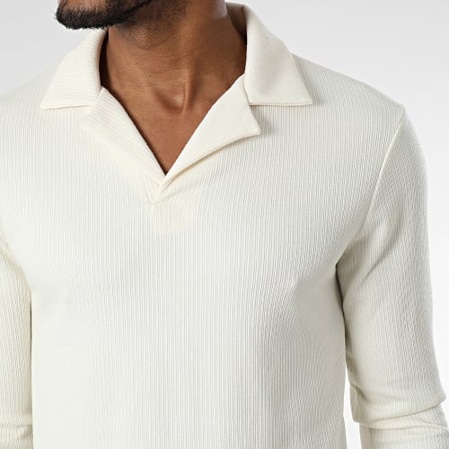 Polo Manches Longues Beige Clair