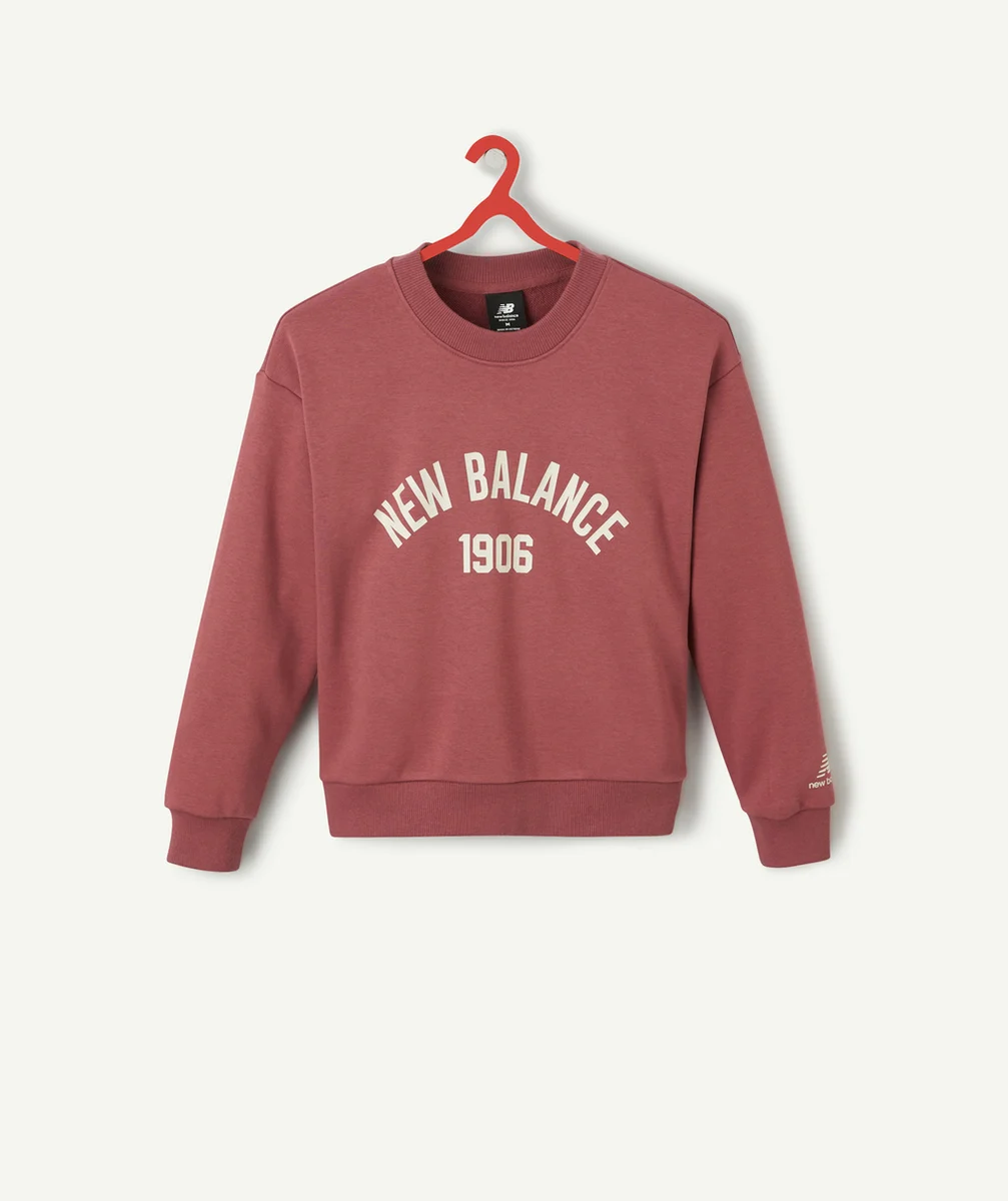 NEW BALANCESWEAT RAS DU COU OVERSIZED VARSITY BORDEAUX FILLE