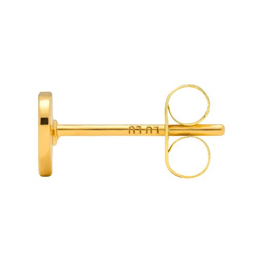 LULU Copenhagen Color Heart Ørering, Gold Plated/Green