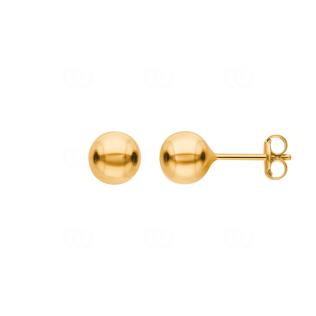 Kugelohrstecker 750/18 K Gelbgold Ø 6mm