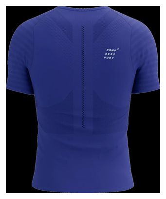 Maillot manches courtes Compressport Racing Bleu