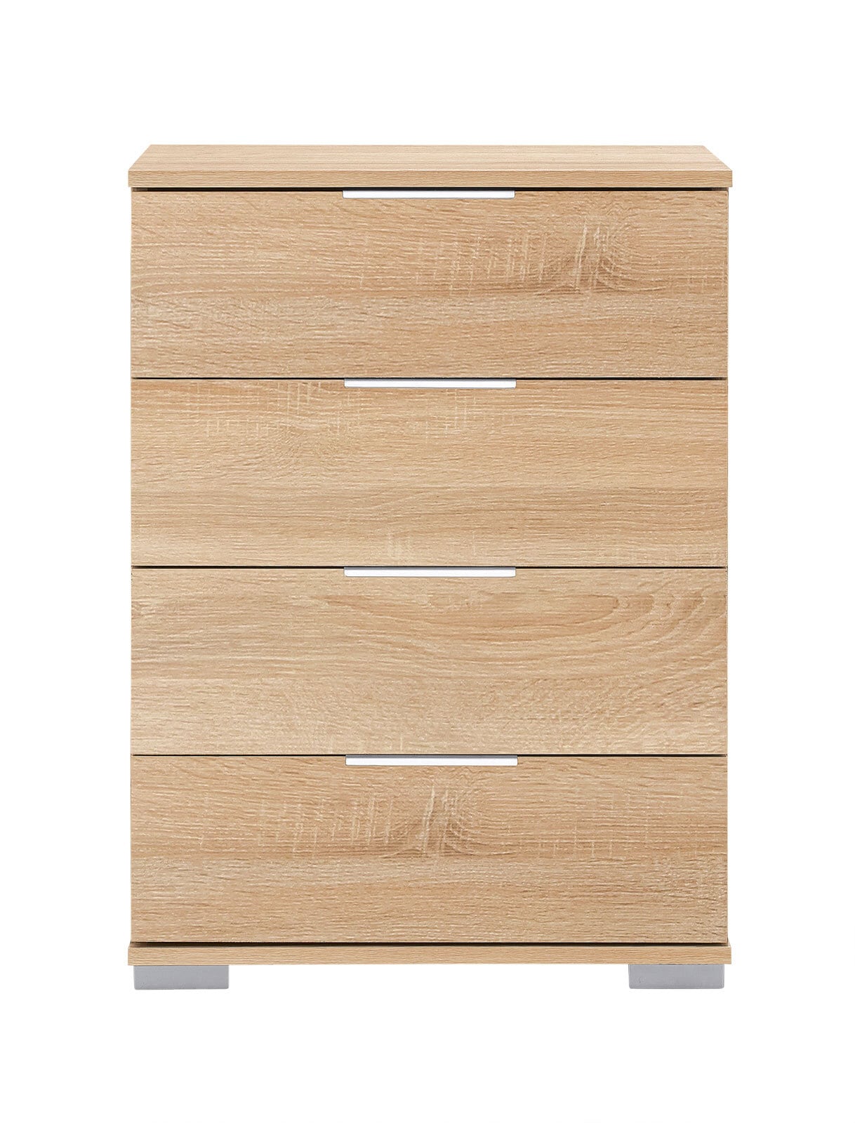 Nachtkommode Easy Plus Eiche Sägerau Nachbildung ca. 52 x 58 x 38 cm 3 Schubkästen