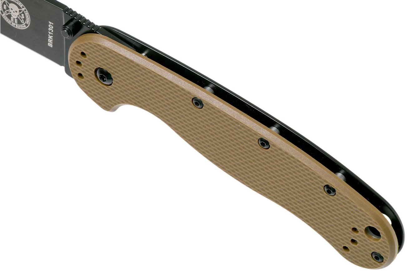 ESEE Avispa zakmes, black D2 blade, Coyote Brown handle BRK1302CBB