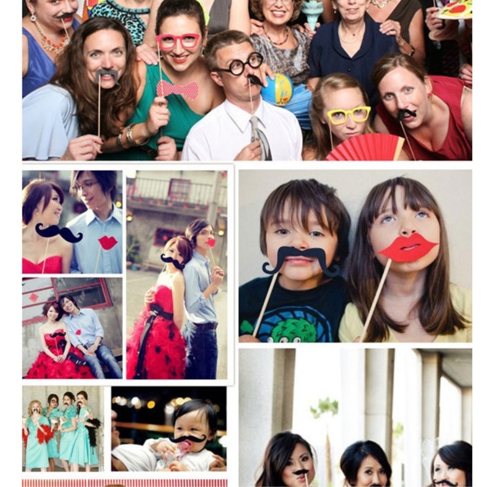 (76er Set) Photo Booth Fotorequisiten Party Foto Accessoires Dekorationen für lustige Bilder - Hochzeit / Geburtstag