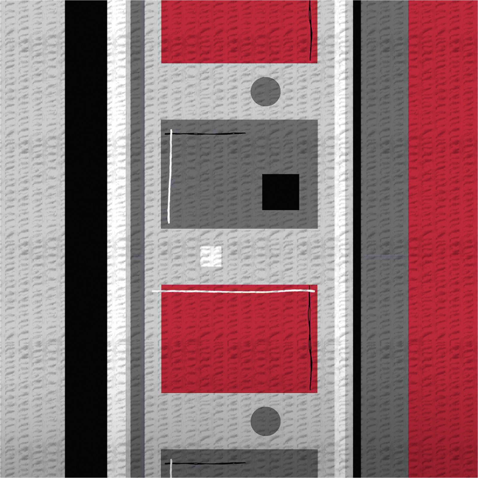Bettwäsche mit rot grauem Muster 160x210 65x100 Bettanzug Nord