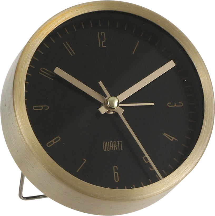 Mica Decorations wandklok Bonn zwart D 9 H 4 cm