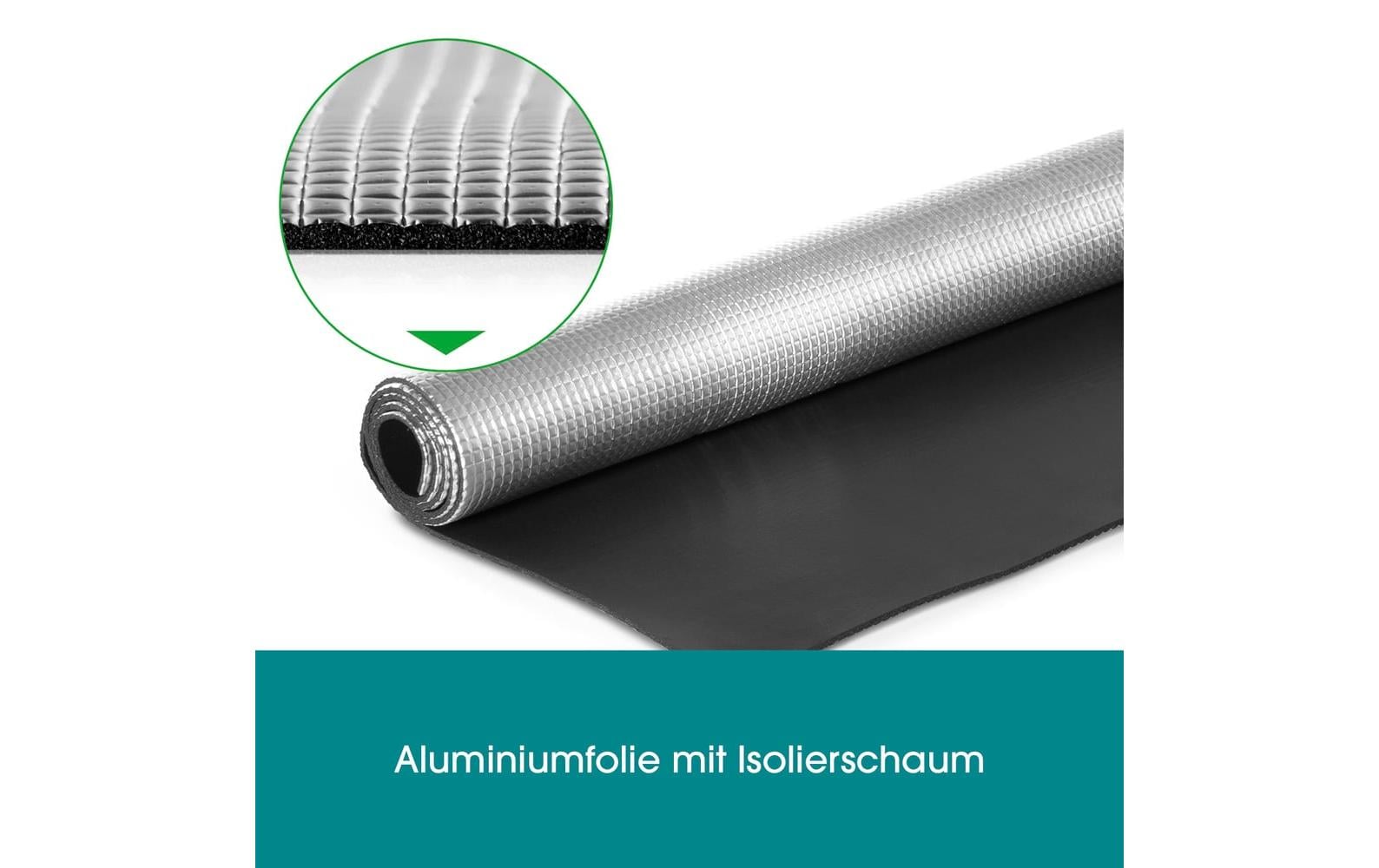 Wärme-Reflexionsfolie zuschneidbar – SilberWärmedämmung für Heizkörper 70 x 100 cm