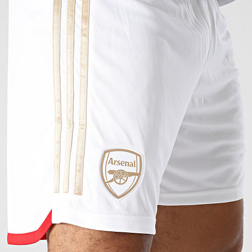 Short Jogging A Bandes Arsenal HR6924 Blanc