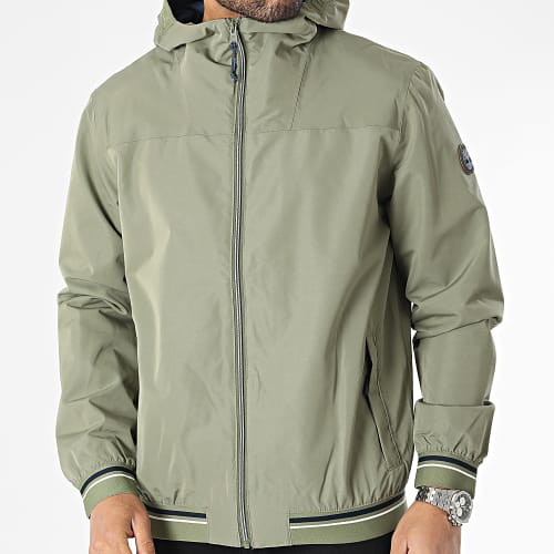 Veste Zippée Capuche A2D8B Vert Kaki