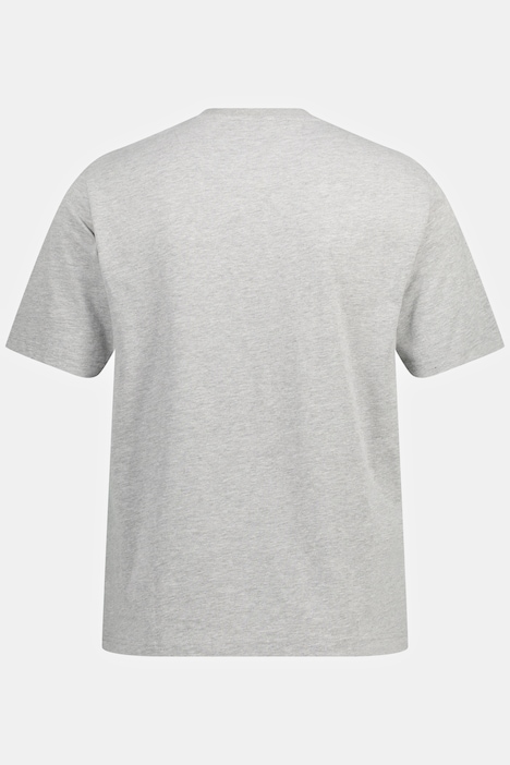 T-Shirt, Halbarm, Print, Melange-Jersey