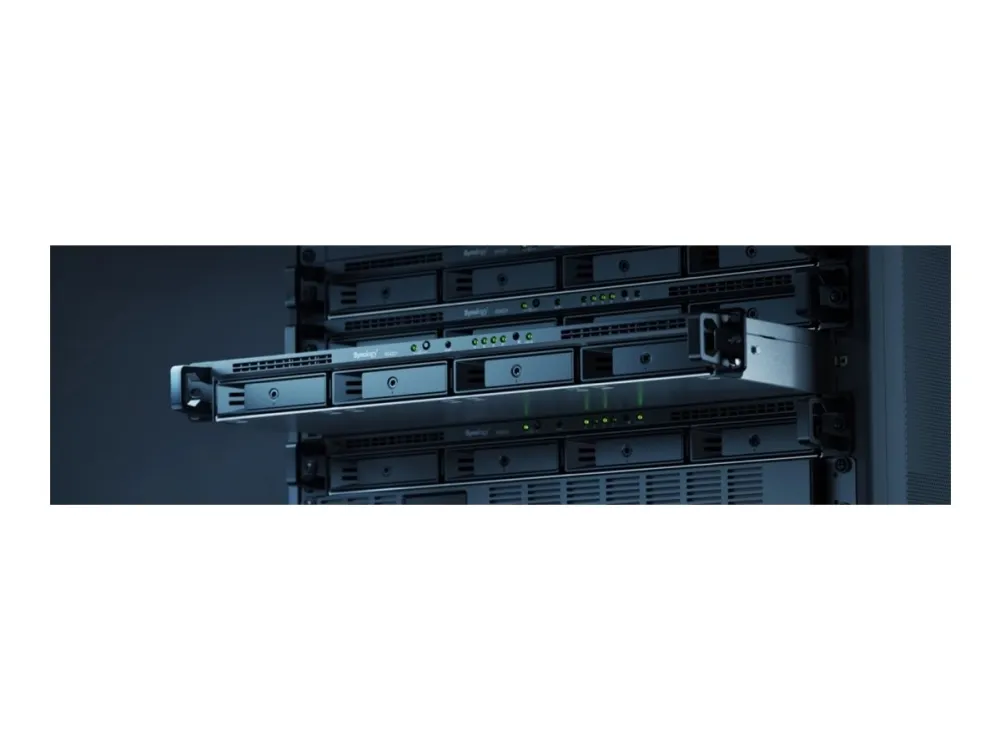 Synology RackStation RS422  - NAS-server - 4 bays - rackversion - SATA 6Gb/s - RAID 0, 1, 5, 6, 10, JBOD - RAM 2 GB - Gigabit Ethernet - iSCSI support - 1U