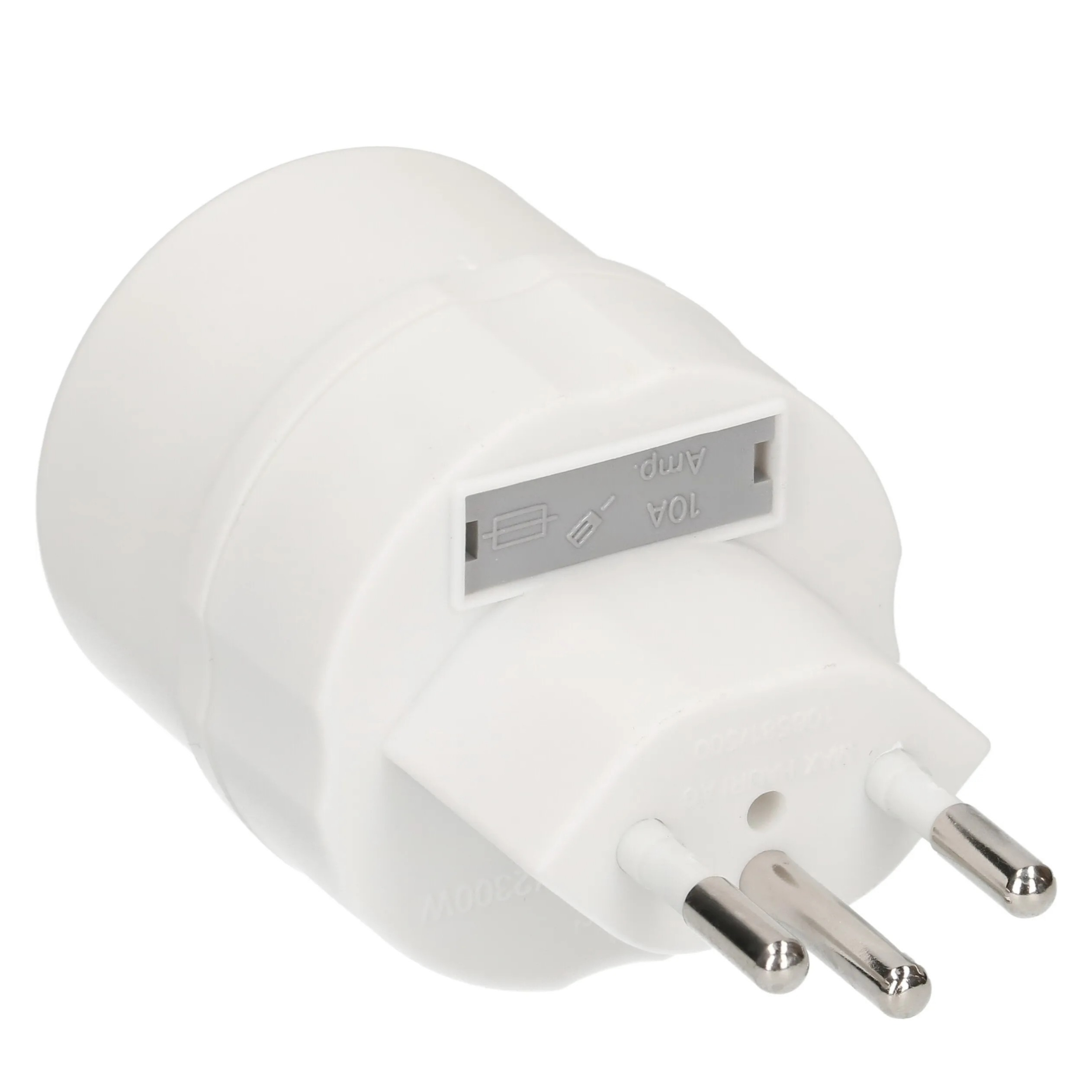 Reiseadapter Travel Adapter USA / Japan Typ 12 zu Schuko (3/2-polig) (162313) - Weiss