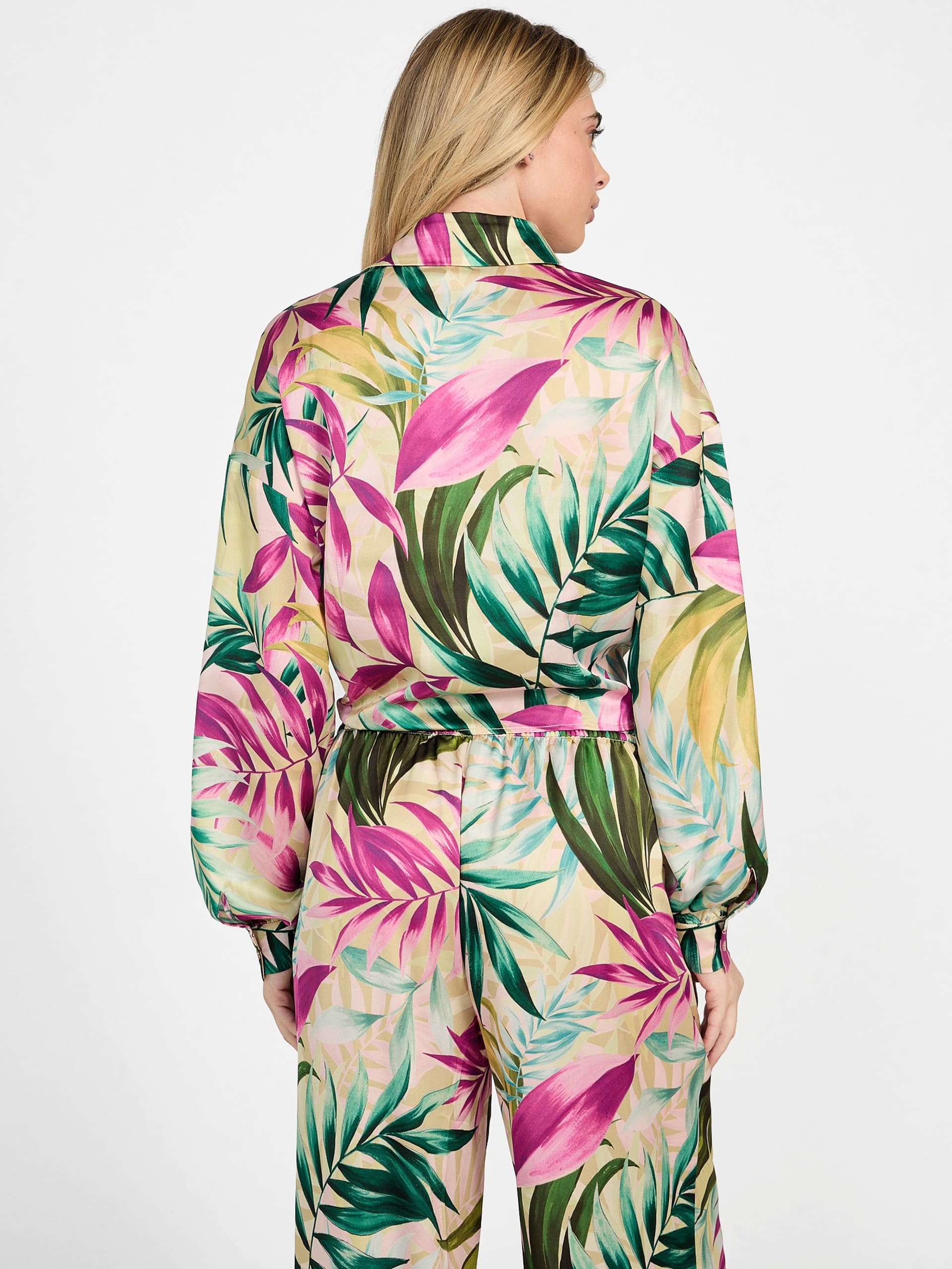 Camisa de cetim estampada Eco Jun