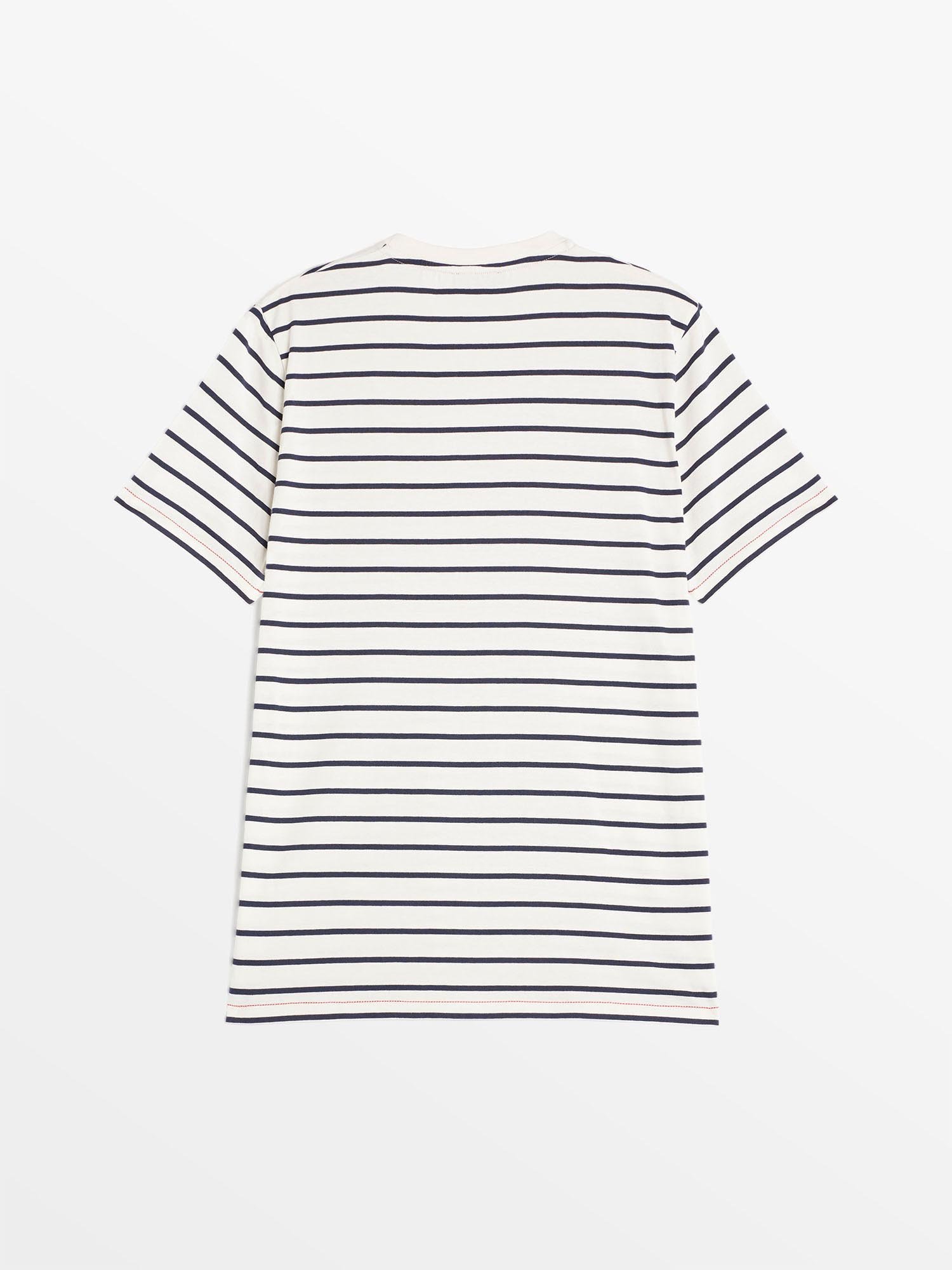 Tee Shirt Marinière Fabriqué en France Blanc