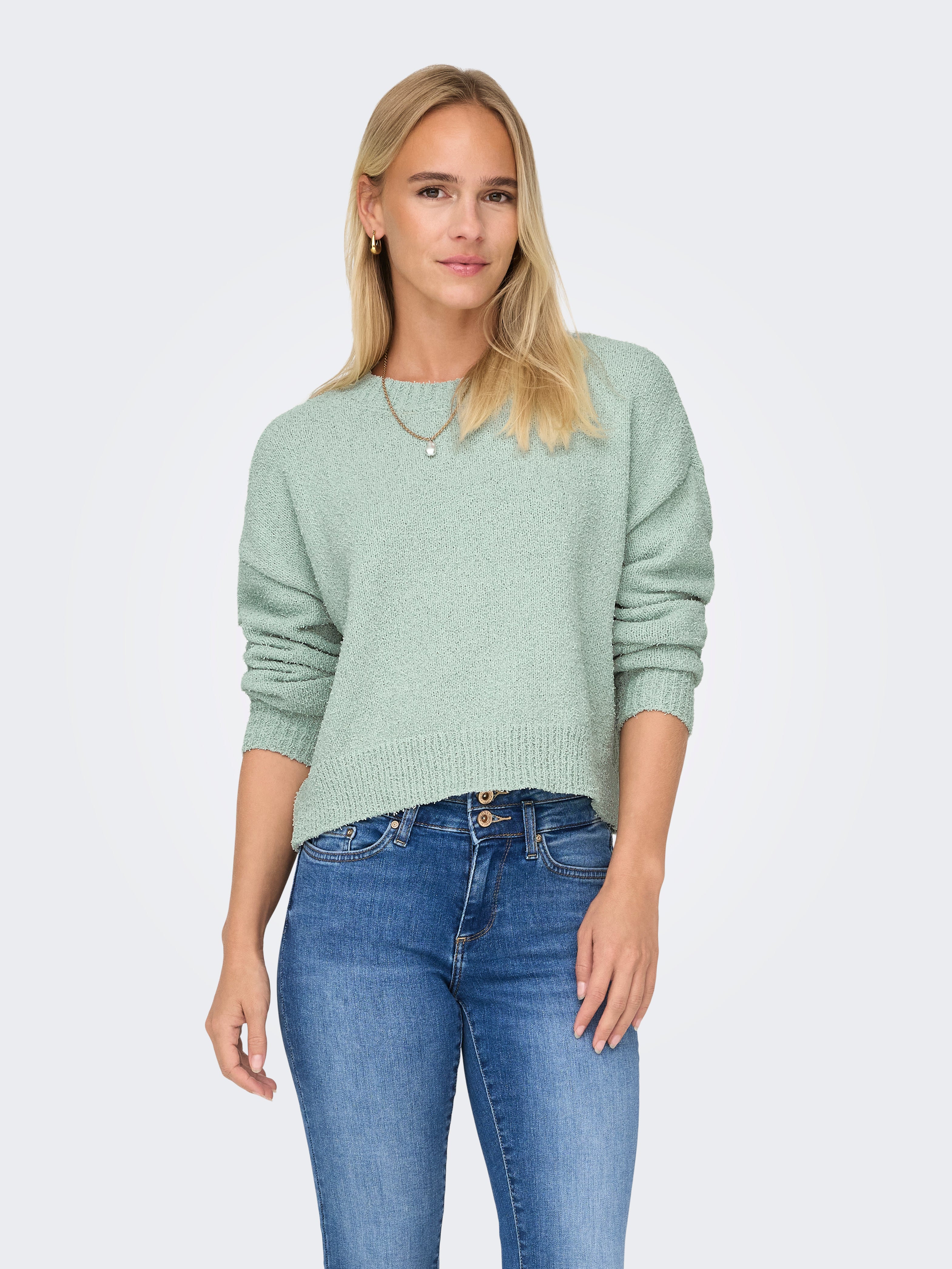 ONLTERESA Strickpullover Aqua Gray