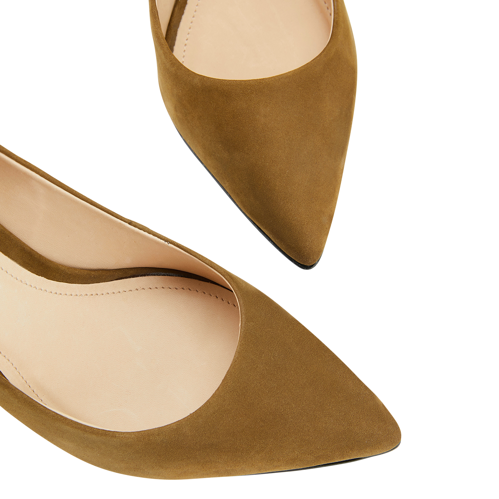 AZOA2 - Escarpins en cuir velours | Kaki