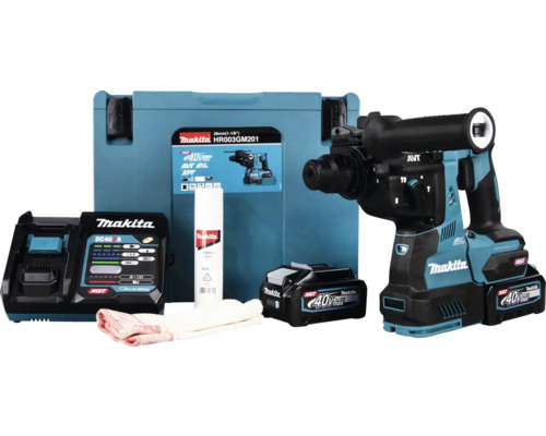 Makita XGT® HR003GM201 40V accuboorhamer inclusief 2 accu's (4,0Ah), lader en MAKPAC maat 4