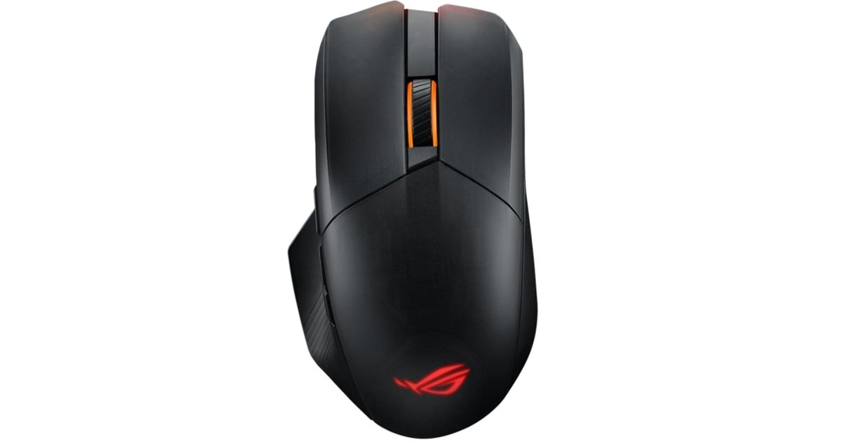 ASUSROG Chakram X Origin gaming muis  (Zwart, 100 - 36,000 dpi, USB 2.0, Bluetooth, 2,4 GHz, RGB leds)