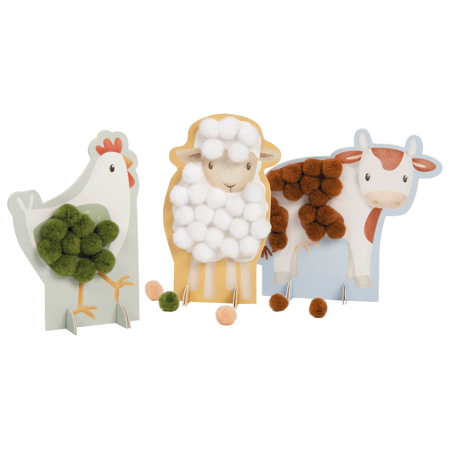 Little Dutch pom pom plakken Little Farm multi - shop nu - Prénatal