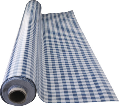 Voksdug - Ternet - Blå Og Hvid - 140 CM X 20 M