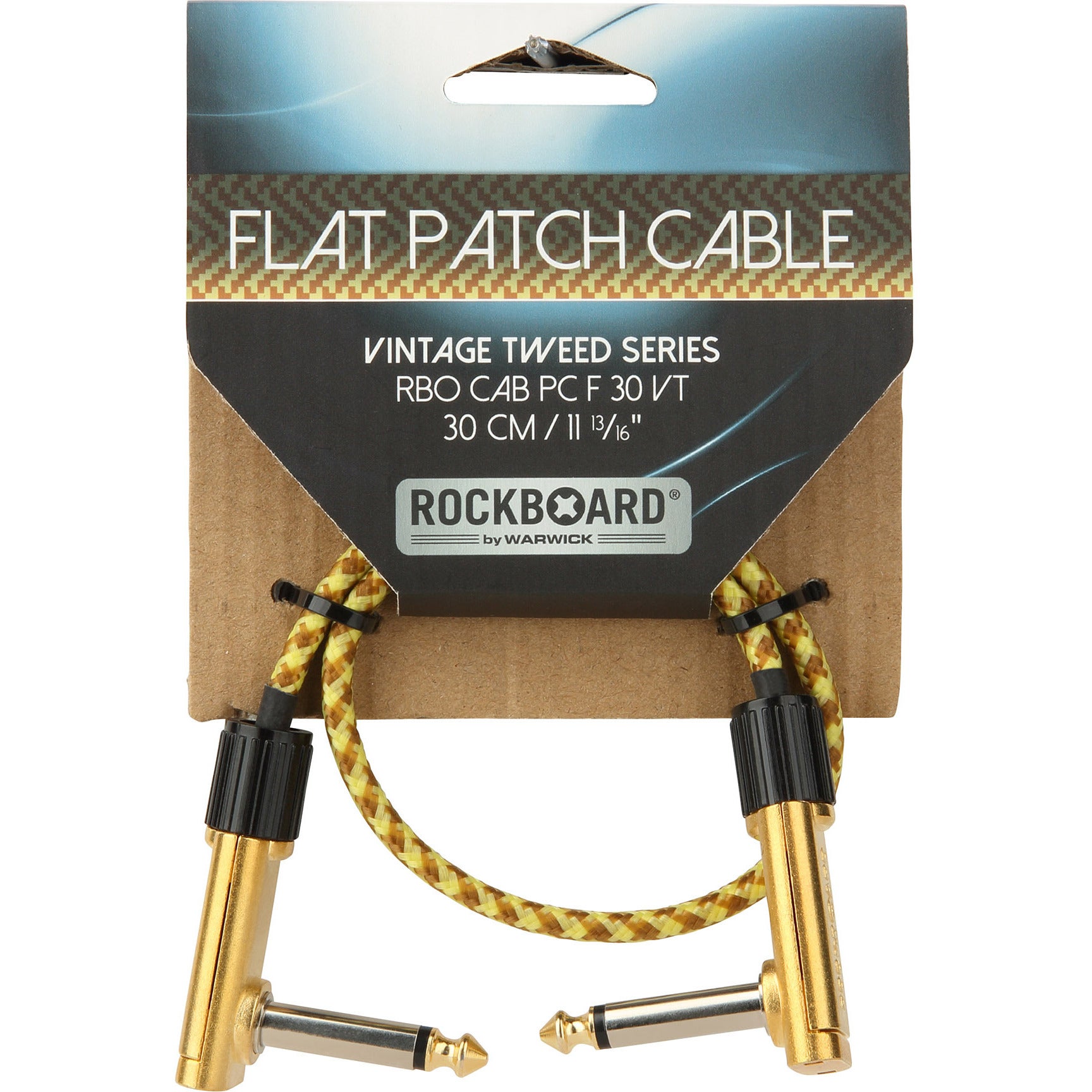 RockBoard Tweed Series Flat Patch Cable Vintage 30 cm
